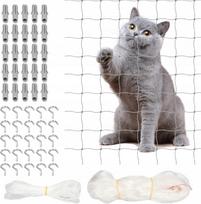 Katės apsauginis balkonų tinklas, 8×3 m, montuojamas be gręžimo