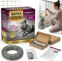 Stiprus katės tinklas balkonui 5x3 m be UV ir gręžimo