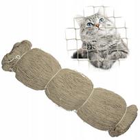 Tinklas katėms balkonui ir langui, 5x2 m, storas, akutės 40x40 mm, 1,5 mm