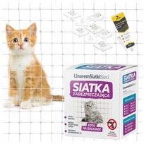 Katėms saugus nelipnus balkono tinklas, baltas, 8x2 m