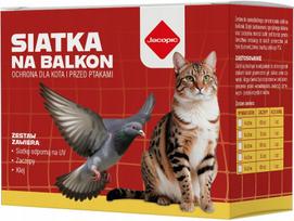 Balkono tinklas katėms ir paukščiams, 5x3 m, 50 mm akutės, be gręžimo