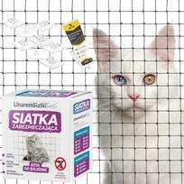 Tinklas balkonui be gręžimo, juodas, 5x2 m, skirta katėms SAFE CATS