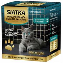Balkono tinklas katėms, 6x2 m, Premium viela, be gręžimo, 110 g