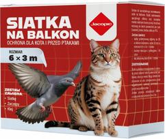 Tinklas balkonui katėms ir paukščiams, 6x3 m, 50 mm akutės, be gręžimo
