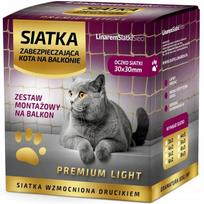 Balkono tinklas katėms 2x3 m, sustiprintas UV viela, montuojamas be gręžimo