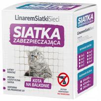 Katės apsauginis balkonų tinklas SAFE CATS, 4x2 m, montavimas be gręžimo