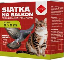 Balkoninis tinklas katėms ir paukščiams, 2x3 m, 50 mm akutės, be gręžimo