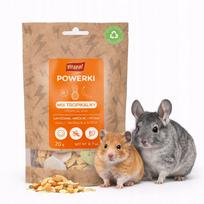 Liofilizuotas tropinių vaisių užkandis graužikams Powerki Mix, 20 g