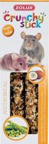Kraikas ZOLUX Flask Crunchy Stick žiurkėms ir pelėms, kokosų ir žirnių skonio, 115 g