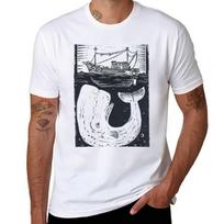 Moby Dick marškinėliai vyriški marškinėliai vasariniai vyriški marškinėliai dizainerio T-Shirt L gray