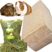 Graužikų pašaro rinkinys: pjuvenos 150 l ir šienas 50 l (7,5 kg)