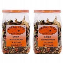 Žiurkėnų ir kitų graužikų vitaminizuotas smėlis su dumbliais Herbal Pets, 2 x 150 g
