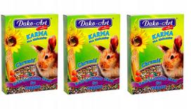 Triušių pašaro mišinys Dako-Art, 1 kg, 3 vnt.