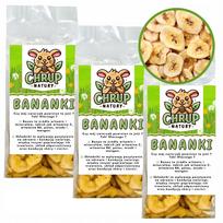 Džiovinti bananai graužikams ir triušiams, 3 x 50 g