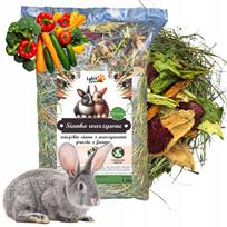 Žolių šienas su daržovėmis triušiams ir graužikams, 1,2 kg