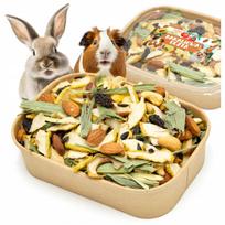 Pašaras triušiams ir kiaulėms su obuoliais, riešutais ir vitaminais, NATURAL DELICACIES