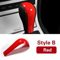 Special For BMW E90 E91 E92 3-Series Car Car Gear Shift Knob Free Handle Sticker B : Red gray