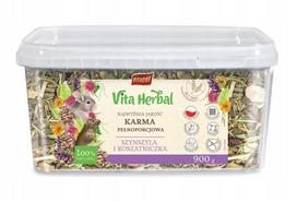 Šinšilų pašaras Vitapol Vita Herbal, 900 g, be grūdų