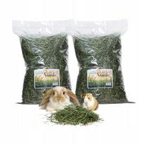 Triušių ir jūrų kiaulyčių šienas, natūralus, 2 x 1 kg pakuotė