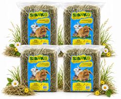 Triušiams ir graužikams skirtos vengriškos šienas, 4 x 1 kg, natūralus, kvapnus
