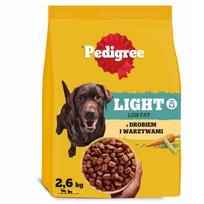 Sausas šunų maistas PEDIGREE Adult Light su paukštiena ir daržovėmis, 2,6 kg