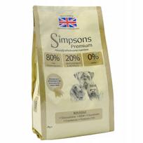 Sausas pašaras su žuvimi suaugusiems šunims Simpsons Premium 80/20, 2 kg