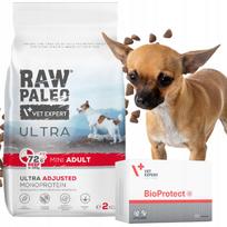 Sausas šunų pašaras RAW PALEO ULTRA jautiena 2 kg + Bioprotect Vet Expert rinkinys