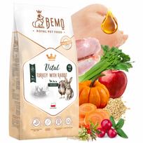 Sausas šunų maistas BEMO VITAL kalakutiena ir triušiena vidutinėms ir didelėms veislėms, 10 kg