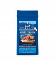 Sausas pašaras šunims Dogs&Drops su lašiša ir upėtakiu, 2,5 kg