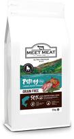 Šunų pašaras MEET MEAT Light be grūdų, su upėtakiu, lašiša, saldžiomis bulvėmis ir šparagais, 2 kg