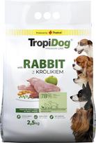 Sausas šunų maistas TropiDog su triušiena, mažoms veislėms, 2,5 kg