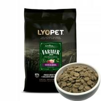 Šunų pašaras Lyopet Farmer su antiena ir putpelių mėsa, 91% mėsos, 1,5 kg
