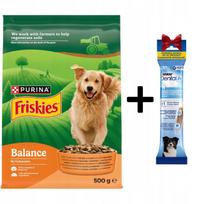 Šunų maistas Friskies Balance su vištiena ir jautiena, suaugusiems, 500 g