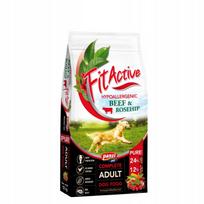 Šunų maistas Fit Active PURE, jautiena, hipoalerginis, be glitimo, 12 kg