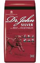 Sausas ėdalas vyresniems šunims Dr John Silver su jautiena, 15 kg, 18% baltymų, 6% riebalų