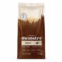 Sausas pašaras šunims Monster Dog Adult be grūdų, vištiena ir kalakutiena, 17 kg