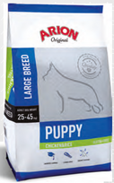 Šunų maistas ARION Original Chicken Puppy Large, 20 kg + 3 konservai po 400 g dovanų
