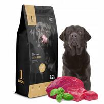 Sausas šunų maistas jautiena, vidutinių ir didelių veislių, 12 kg, 1DOG
