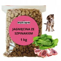 Sausas pašaras šuniukams su ėriena ir špinatais, Wiejska Zagroda, 1 kg
