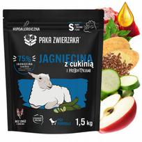 Sausas ėdalas šunims Paka Zwierzaka su ėriena ir cukinijomis, 1,5 kg