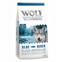 Sausas pašaras šunims Wolf of Wilderness "Blue River" su lašiša, be grūdų, 12 kg
