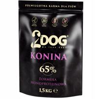 Šunų maistas 2DOG su arkliena 65%, be grūdų, 1,5 kg