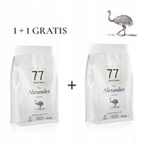 Šunų pašaras Alexander the great 2,5 kg + 2,5 kg dovana, su stručio mėsa, 77 Seven Seven