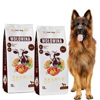 Šunų maistas Look4dog CARE su jautiena, be grūdų ir vištienos, 2 x 12 kg