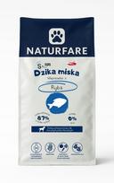 Sausas šunų maistas NATURFARE su kiauliena ir žuvimi, be grūdų, S, 12 kg