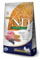 Sausas pašaras mažiems suaugusiems šunims N&D Ancestral Grain su ėriena, spelta, avižomis ir mėlynėmis, 2,5 kg