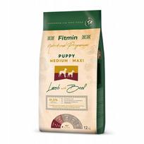 Šunų maistas FITMIN Medium Maxi Puppy su ėriena ir jautiena, 12 kg