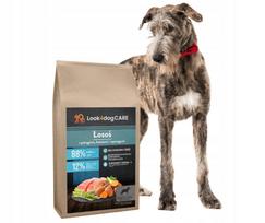 Šunų pašaras Look4dog CARE su lašiša ir upėtakiu, be grūdų ir paukštienos, dideliems šunims, 12 kg