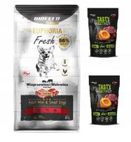 Sausas šunų pašaras Biofeed Euphoria Fresh Pork & Beef, XS/S, 2 kg + 2 maišeliai dovanų