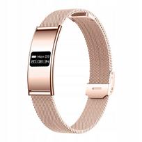 Išmanioji apyrankė Forever Elegance B8, OLED, IPX8, rožinio aukso spalvos, su papildoma apyranke